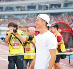 ?? — AFP photo ?? Real Madrid player Christiano Ronaldo attends an event as part of his individual promotiona­l tour of China, in Shanghai on July 22, 2017.