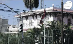  ?? THE CANADIAN PRESS/THE ASSOCIATED PRESS/FILES ?? The Canadian Embassy in Havana, Cuba, where diplomatic staff and their families have developed a range of mystery brain ailments of uncertain origin.