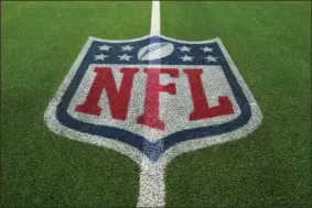  ?? Kirby Lee ?? Dec 16, 2021; Inglewood, California, USA; A detailed view of the NFL shield logo on the field at SoFi Stadium. Mandatory Credit: Kirby Lee-USA TODAY Sports