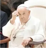  ?? F.E. ?? El papa Francisco destacó el rol de las mujeres en el mundo.