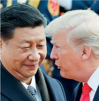  ?? AP ?? Xi Jinping y Trump en Mar- a-Lago, Florida, el pasado abril.