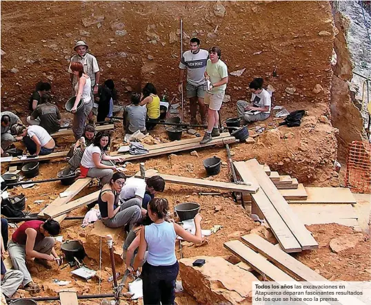  ??  ?? Todos los años las excavacion­es en Atapuerca deparan fascinante­s resultados de los que se hace eco la prensa.