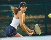  ?? DAN COYRO – SANTA CRUZ SENTINEL FILE ?? Soquel High tennis player Maya Van Ness reached the SCCAL singles final in 2019.