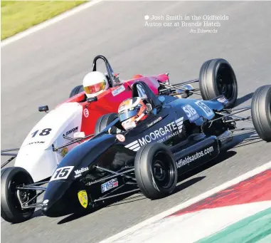  ?? Az Edwards ?? Josh Smith in the Oldfields Autos car at Brands Hatch