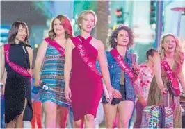  ?? COLUMBIA PICTURES ?? Zoe Kravitz, from left, Jillian Bell, Scarlett Johansson, Ilana Glazer and Kate McKinnon star in “Rough Night.”