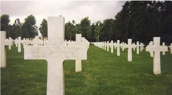  ??  ?? Private First Class James P. Tymon’s grave.