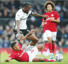  ??  ?? CLASH: Fulham’s Josh Onomah and Bristol City’s Niclas Eliasson