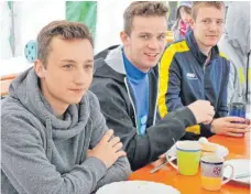  ?? FOTO: SILVIA MÜLLER ?? Die drei jungen Männer sind seit vielen Jahren Teilnehmer, inzwischen sind sie Betreuer: Lukas Wagner, Meik Hartel, Elias Becker (v.l.).