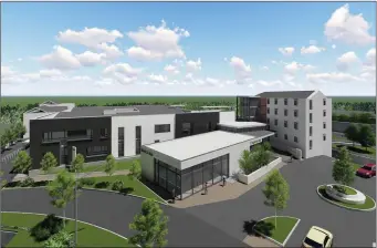  ??  ?? An artist’s impression of how the planned €15 million Primary Healthcare Centre on the Mill Island in Fermoy will look when completed.