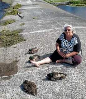  ??  ?? June Schollum reached out to the Tokoroa community asking for help on facebook when she found ducks dying at Lake Moananui.