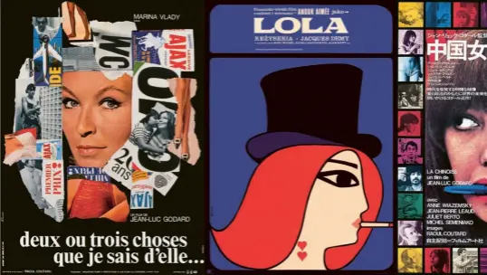  ??  ?? Desde la izquierda ( ilme; diseñador, país y año):
Dos o tres cosas que yo sé de ella (René Ferracci, Francia, 1967),
Lola (Maciej Hibner, Polonia, 1961) y La Chinoise (Kiyoshi Awazu, Japón, 1967).