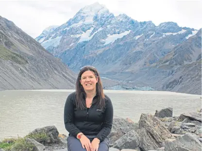  ?? Picture: Paul Reid. ?? Former Arbroath High pupil Dr Kate Winter at the Hooker Glacier in New Zealand.