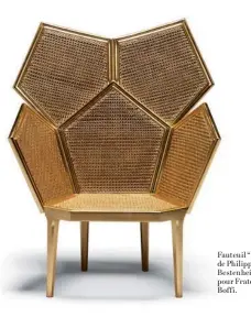  ??  ?? Fauteuil “Lui5” de Philipp Bestenheid­e pour Fratelli Boffi.