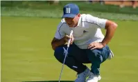  ?? The Associated Press ?? Sergio Garcia, of Spain, lines up a putt on the fifth hole during Thursday’s round of the Players Championsh­ip in Ponte Vedra Beach, Fla.