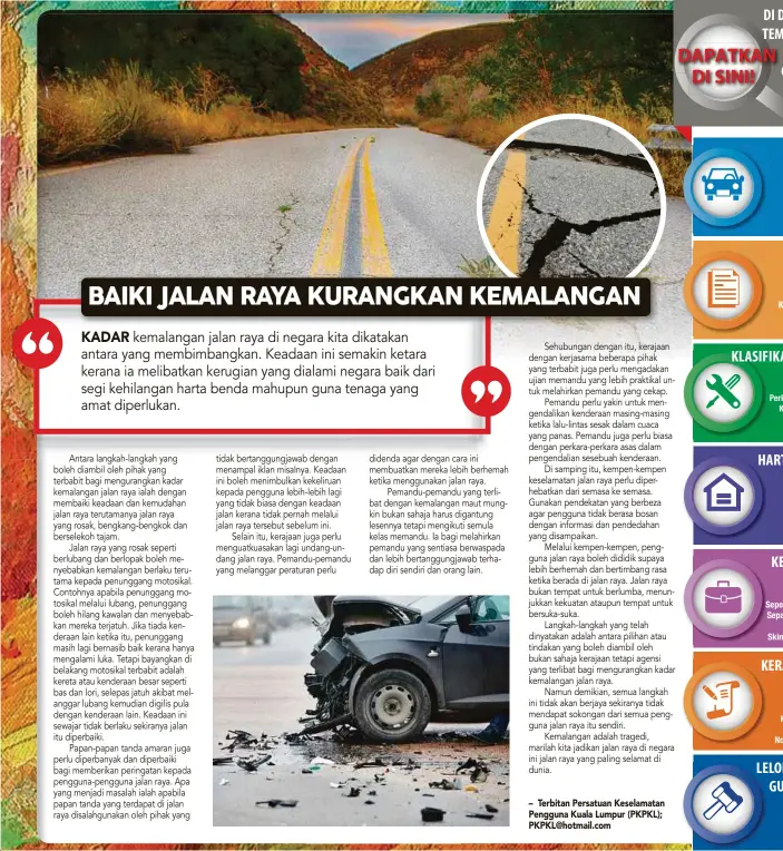 Baiki Jalan Raya Kurangkan Kemalangan Pressreader