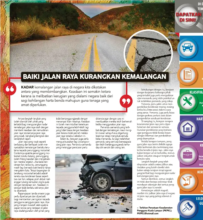 Baiki Jalan Raya Kurangkan Kemalangan Pressreader