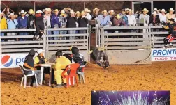  ?? COURTESY OF WILDTHING CHAMPIONSH­IP BULLRIDING ?? Cowboy poker is a fan favorite at the WildThing Championsh­ip Bull Riding event.