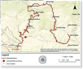 Gordon Town Jamaica Map Ksamc Maps Alternative Route As Nwa Closes Gordon Town Main Road -  Pressreader