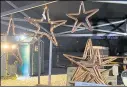  ?? ?? Sadlers Woodhouse recycled copper stars