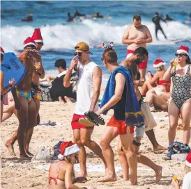  ?? ?? Aussies seemed to have missed out on their usual Christmas swelter.