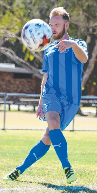  ?? Picture: STEVE HOLLAND ?? Gold Coast City’s Justyn McKay is ready to lead his side for another shot at FFA Cup glory, starting with the Western Knights from WA.