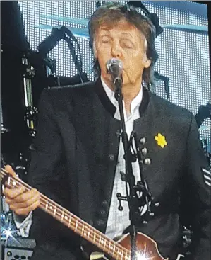  ?? Photo: by Terry Gray. ?? Paul McCartney on stage in Australia.