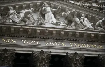  ?? MARK LENNIHAN - THE ASSOCIATED PRESS ?? The front of the New York Stock Exchange is shown, Friday, Jan. 31. Stocks plunged on Wall Street as investors feared that a virus outbreak that originated in China will dent the global economy.