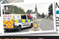  ??  ?? major incident Police (right) cordoned off Bannockbur­n