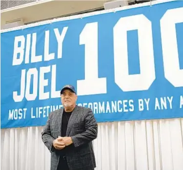  ?? SUSAN WATTS/NEW YORK DAILY NEWS ?? Madison Square Garden celebrates Billy Joel's 100th lifetime performanc­e