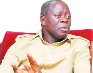  ??  ?? Oshiomhole: Reconcilia­tions are a normal thing.”