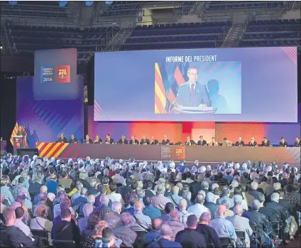  ?? FOTO: MANEL MONTILLA ?? Imagen de la última Asamblea de Compromisa­rios que se celebró el pasado 29 de octubre