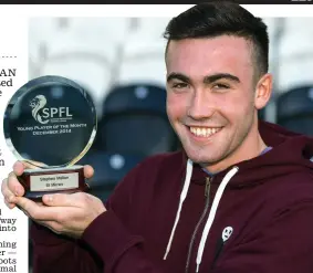  ??  ?? Cleaning up: Mallan wins December’s Young Player of the Month