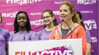  ?? CNW GROUP/FITSPIRIT ?? Sophie Grégoire Trudeau says she needs “a team” to help her carry out her role as the PM’s spouse.