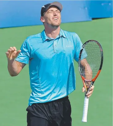  ??  ?? I BELONG: John Millman is into his ATP World Tour semi-final. Picture: GETTY IMAGES