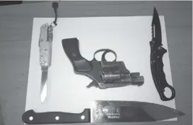 ?? CORTESÍA ?? Estas son las armas que usaban para concretar sus robos.