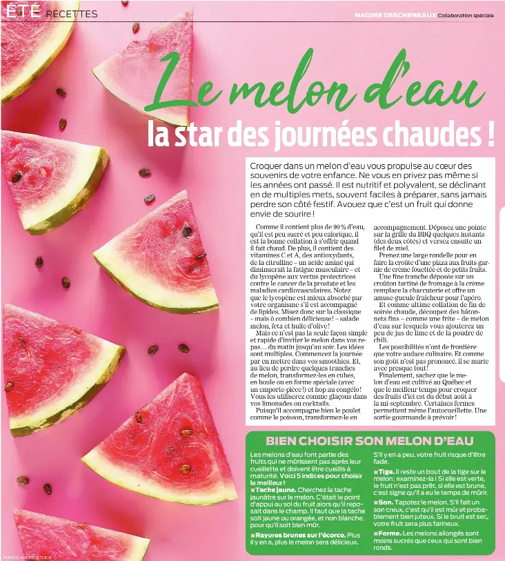 Le melon d’eau la star des journées chaudes ! PressReader