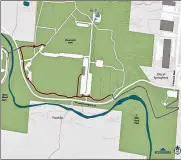  ?? CITY OF SPRINGBORO ?? This is a map of Segment B which is portion of a planned 7.8-mile bike path linking six parks in Springboro to be completed in the next 10-plus years. This section, marked in red, would eventually connect to another extension of a bike path between Franklin Community Park and Hazel Wood Park on West Lower Springboro Road. That connection would enable cyclists to access the Great Miami River Recreation Trail. The gray lines are future planned segments. Franklin and Springboro are working on joint projects to connect to the trail.