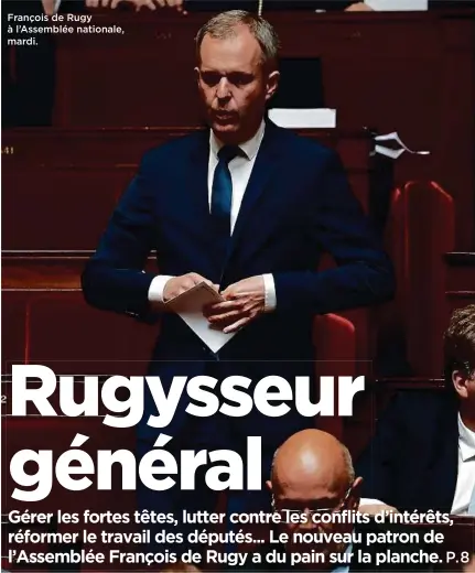  ??  ?? François de Rugy à l’Assemblée nationale, mardi.