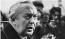  ?? Photograph: Frank Martin/The Guardian ?? Harold Wilson at a press conference in 1974.