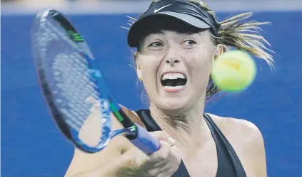  ?? Picture: AFP ?? PARTY POOPER. Maria Sharapova (above) of Russia ended Patty Schnyder of Switzerlan­d’s campaign as the oldest woman ever in the singles draw at the US Open in New York on Tuesday.