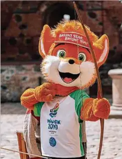  ?? Foto: Minsk 2019 ?? Fuchs Lesik ist das Maskottche­n der Europaspie­le.