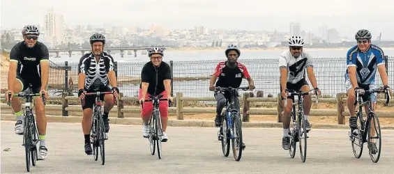  ?? Picture: FREDLIN ADRIAAN ?? ALL SYSTEMS GO: Primed to take on The Herald Continenta­l Cycle Tour challenge are NMBM employees, from left: Shady Louis, Baden Gericke, Angelique Minnie, Sithembele Tsie, Godfrey Gelderblom and Kevin Benade