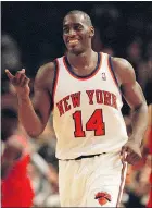  ?? — THE ASSOCIATED PRESS FILES ?? The Knicks confirmed Saturday Anthony Mason, a rugged power forward in the 1990s, has died.