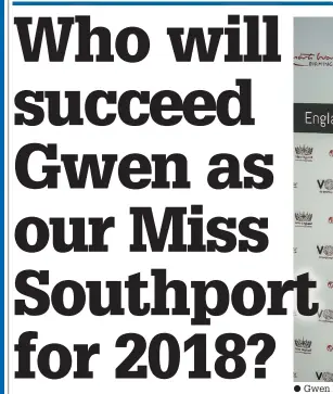  ??  ?? Gwen Raby was Miss Southport 2017