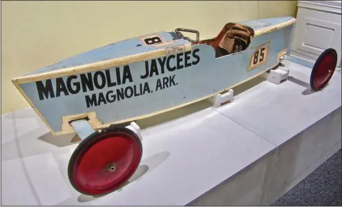  ??  ?? Magnolia’s Wally Waits won the 1960 Arkansas State Soap Box Derby in his racer.
