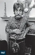  ?? ?? 1967
It’s getting hotter all the time: Beatle John Lennon, complete with snazzy sporran, stands by the fireplace at 24 Chapel Street, Belgravia, London, at the press launch of the legendary Sgt. Pepper’s Lonely Hearts Club Band – the band’s eighth studio album.