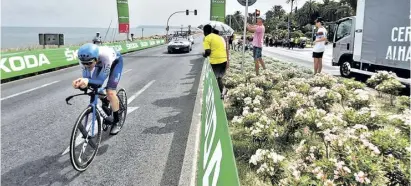  ?? Foto: S. Wieczorek ?? Am Dienstag legte die Spanien-Rundfahrt mit dem Einzelzeit­fahren nach Alicante los.