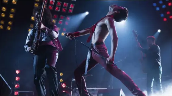  ?? TWENTIETH CENTURY FOX ?? Rami Malek of “Mr. Robot” portrays the late Freddie Mercury, the vocalist from the band Queen, in “Bohemian Rhapsody.”