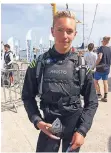  ?? FOTO: CONRADI ?? Der 17-Jährige ist im Kader des Deutschen Segelverba­nds.