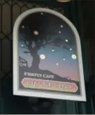  ??  ?? The Firefly Café Outpost sign hangs outside the all-vegan grocery store located in Boyertown.